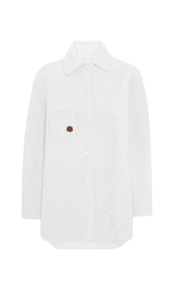 SS22 AVRIL Shirt Jacket WHITE